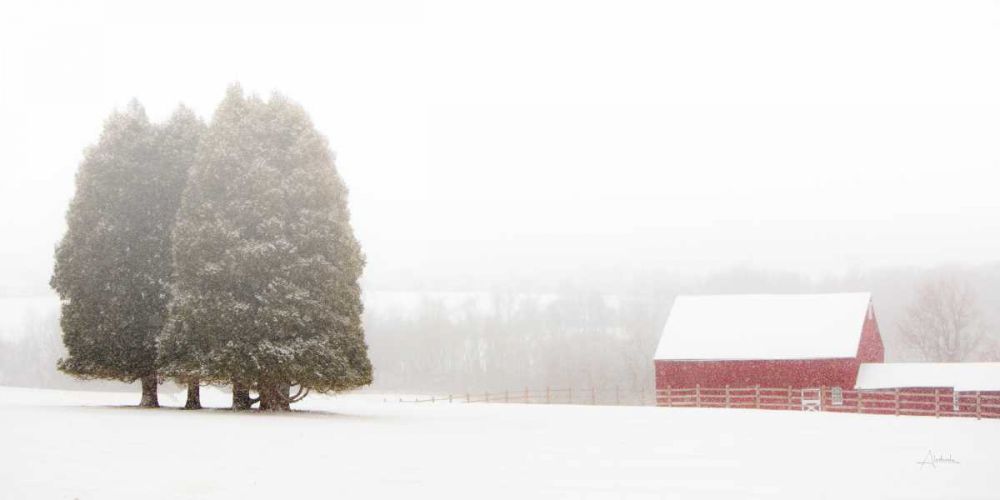 Winter Farm art print by Aledanda for $57.95 CAD