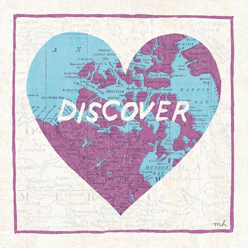 Discover Map art print by Moira Hershey for $57.95 CAD