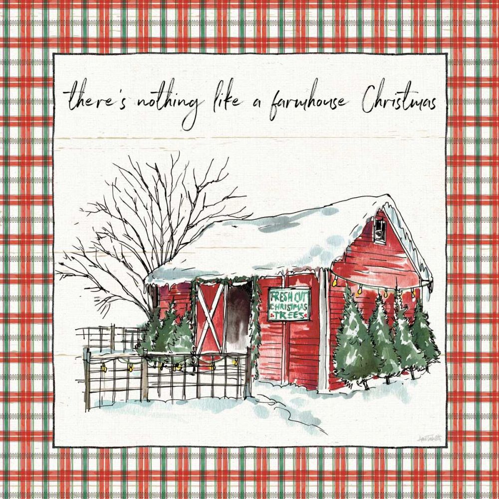 Holiday on the Farm IV Plaid art print by Anne Tavoletti for $57.95 CAD