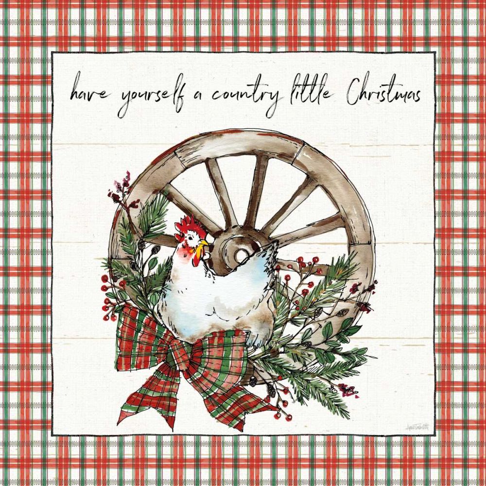 Holiday on the Farm V Plaid art print by Anne Tavoletti for $57.95 CAD