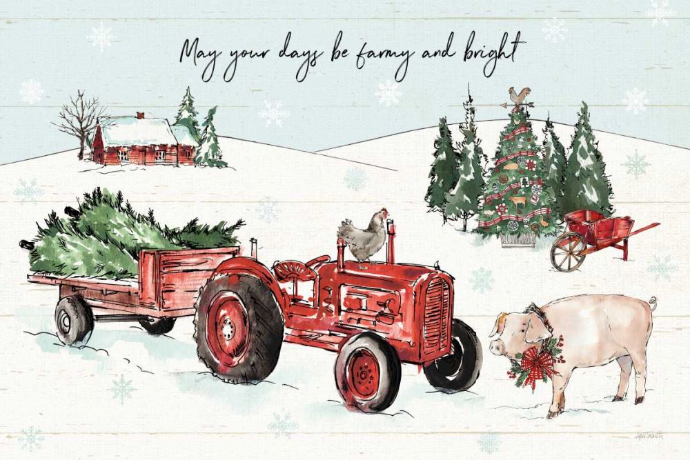 Holiday on the Farm I Farmy and Bright art print by Anne Tavoletti for $57.95 CAD