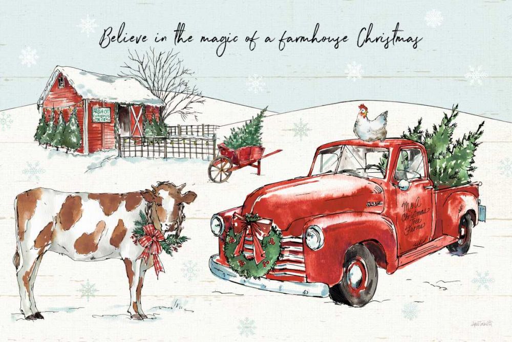 Holiday on the Farm II Believe art print by Anne Tavoletti for $57.95 CAD