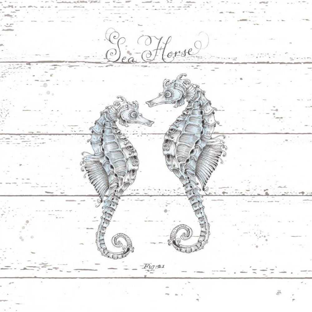 Aqua Underwater Life V Shiplap art print by Daphne Brissonnet for $57.95 CAD