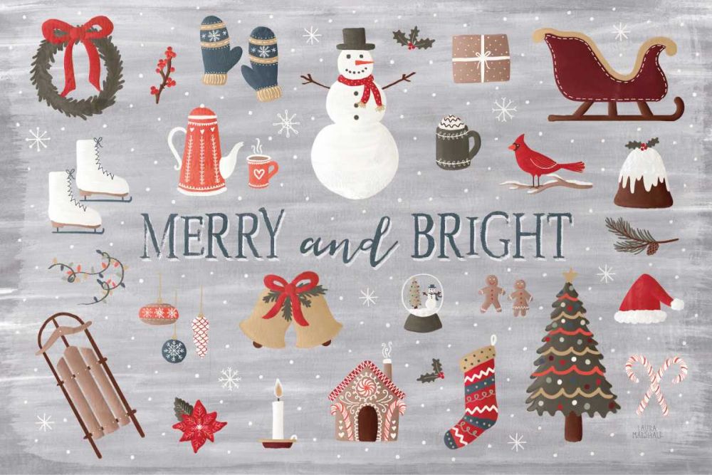 Christmas Cheer III art print by Laura Marshall for $57.95 CAD