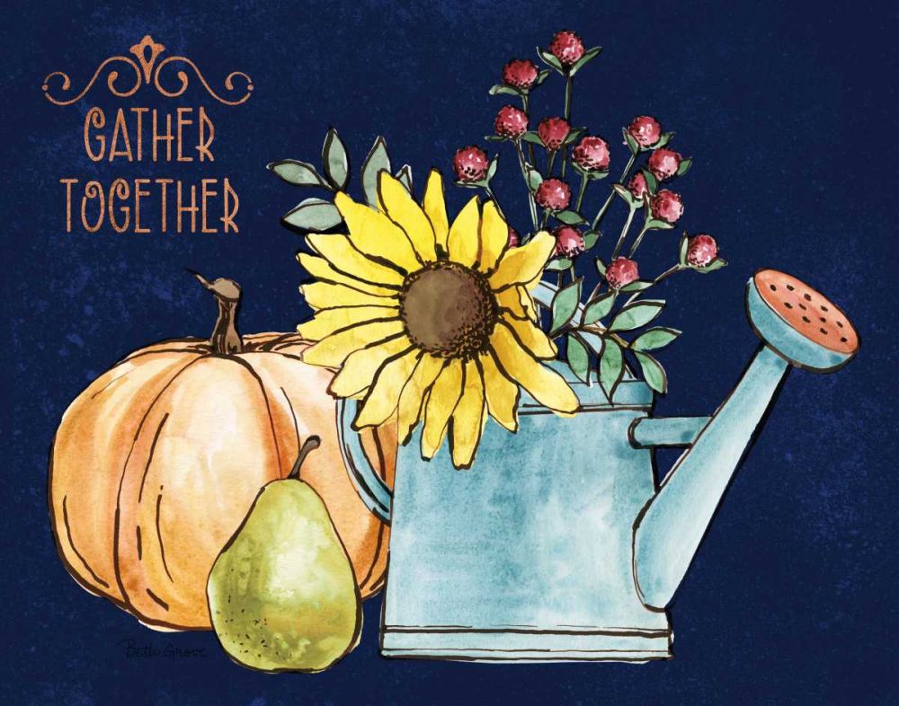 October Garden I Blue art print by Beth Grove for $57.95 CAD