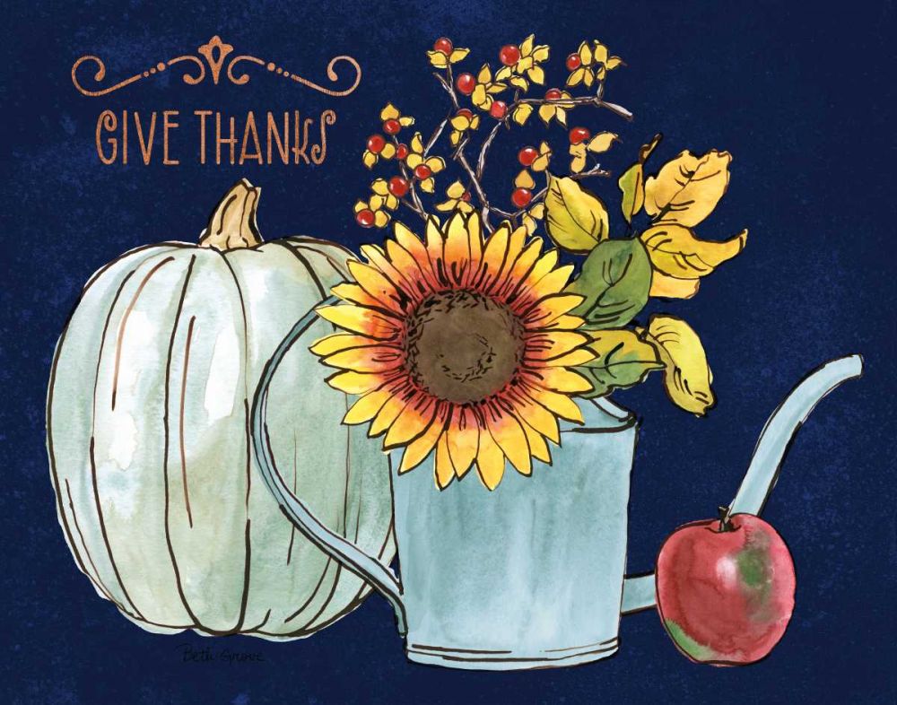 October Garden III Blue art print by Beth Grove for $57.95 CAD