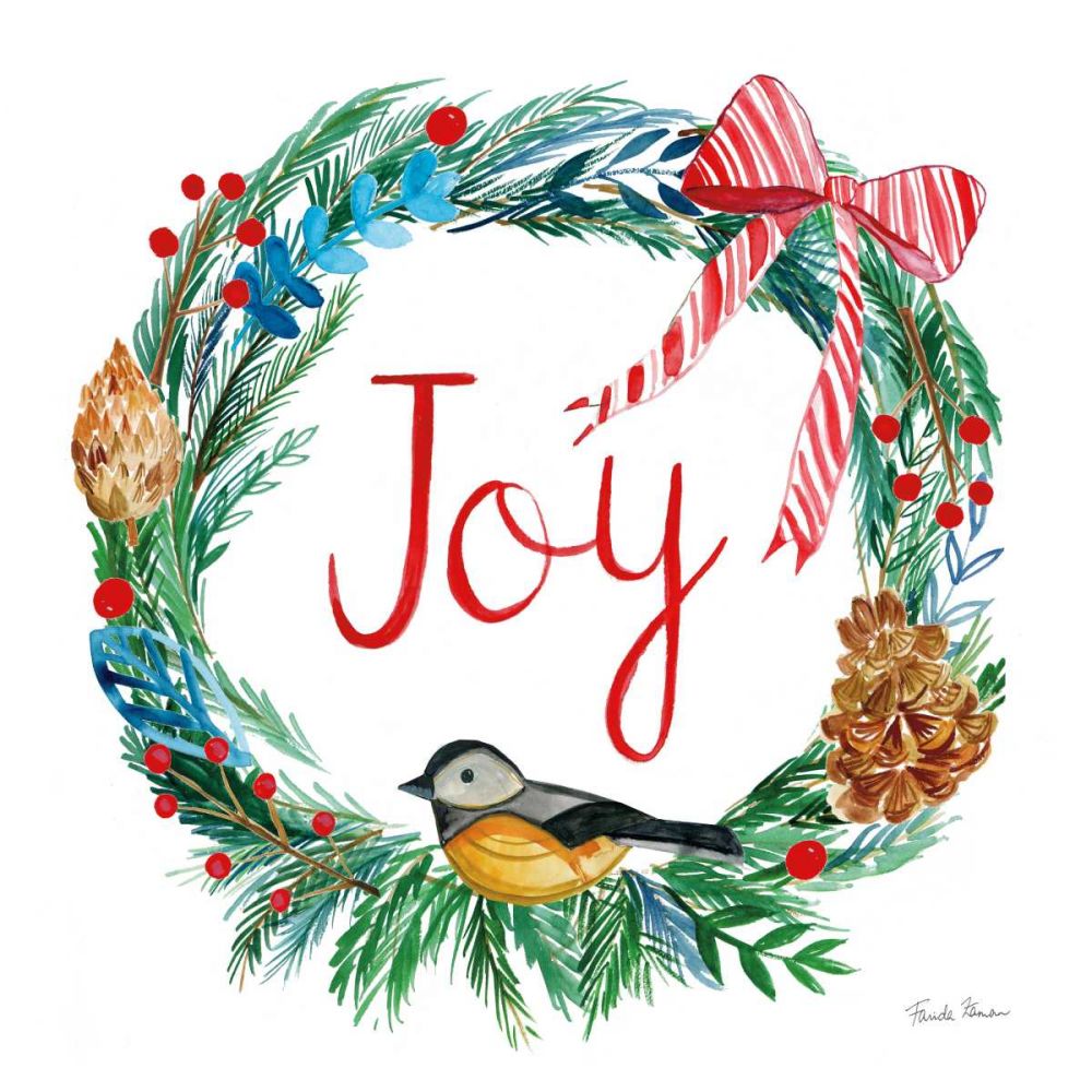 Holiday Wreath I art print by Farida Zaman for $57.95 CAD