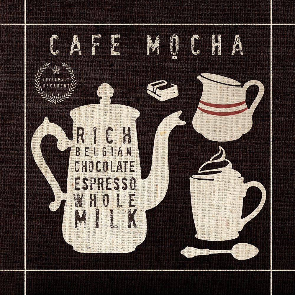 Mocha on Linen Black art print by Wild Apple Portfolio for $57.95 CAD