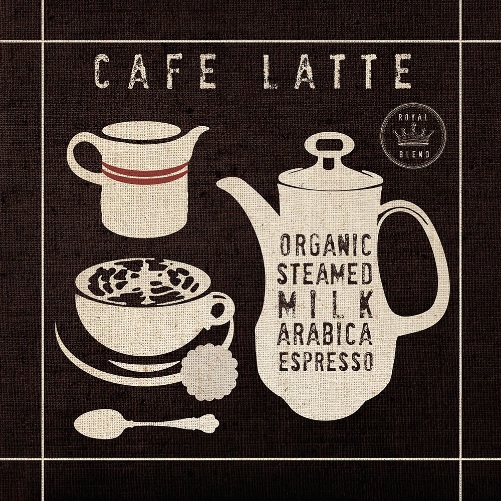Latte on Linen Black art print by Wild Apple Portfolio for $57.95 CAD