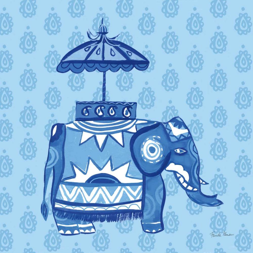 Jeweled Elephant I art print by Farida Zaman for $57.95 CAD