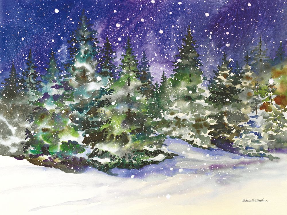 Winter Night art print by Kathleen Parr McKenna for $57.95 CAD
