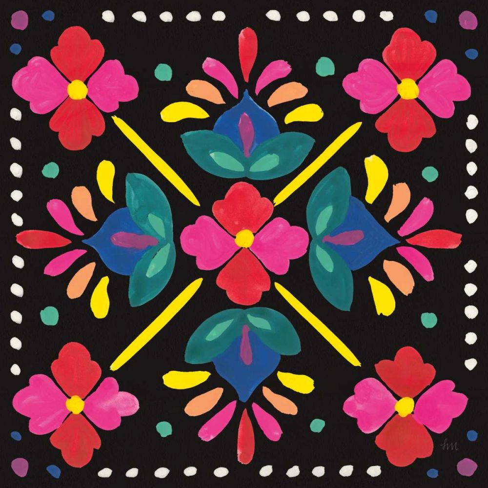 Floral Fiesta Tile I art print by Laura Marshall for $57.95 CAD