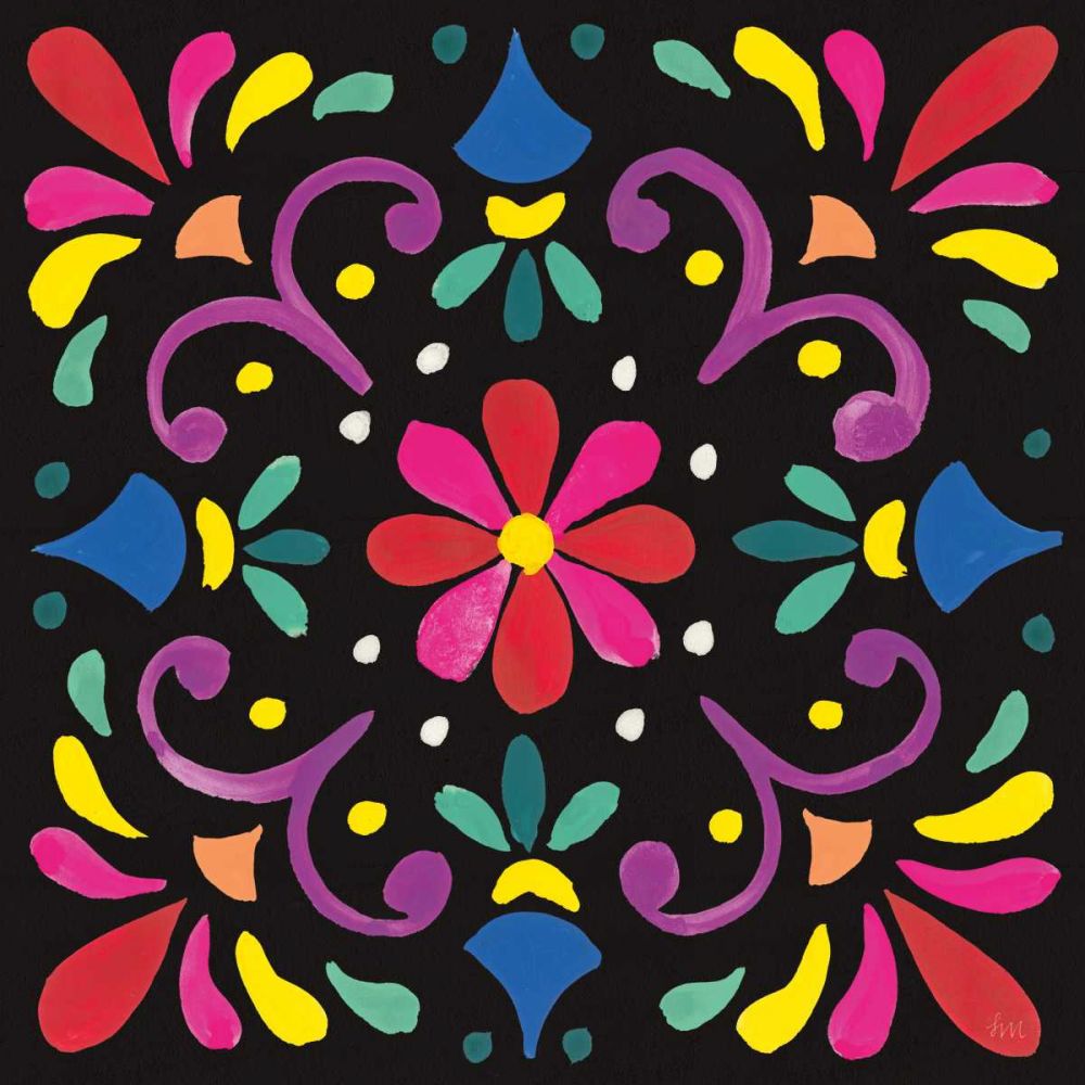 Floral Fiesta Tile III art print by Laura Marshall for $57.95 CAD