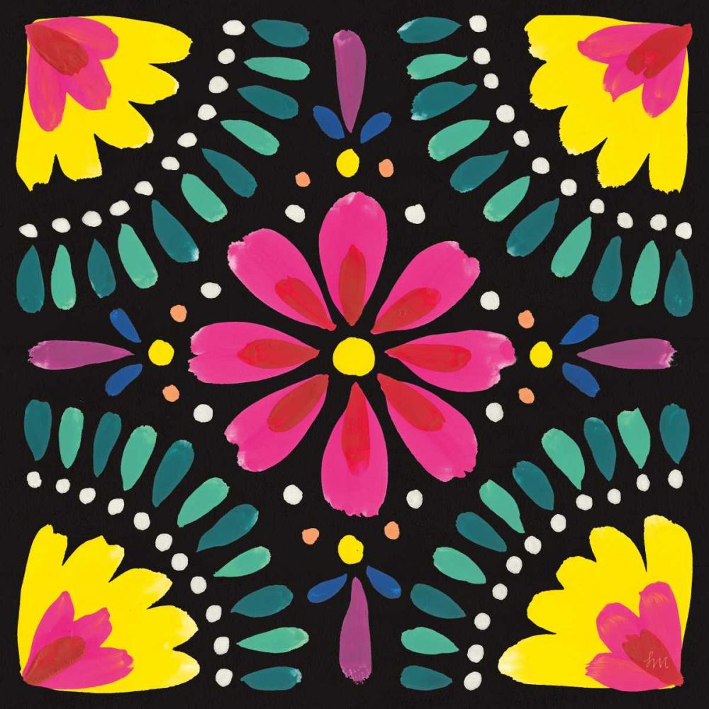 Floral Fiesta Tile X art print by Laura Marshall for $57.95 CAD