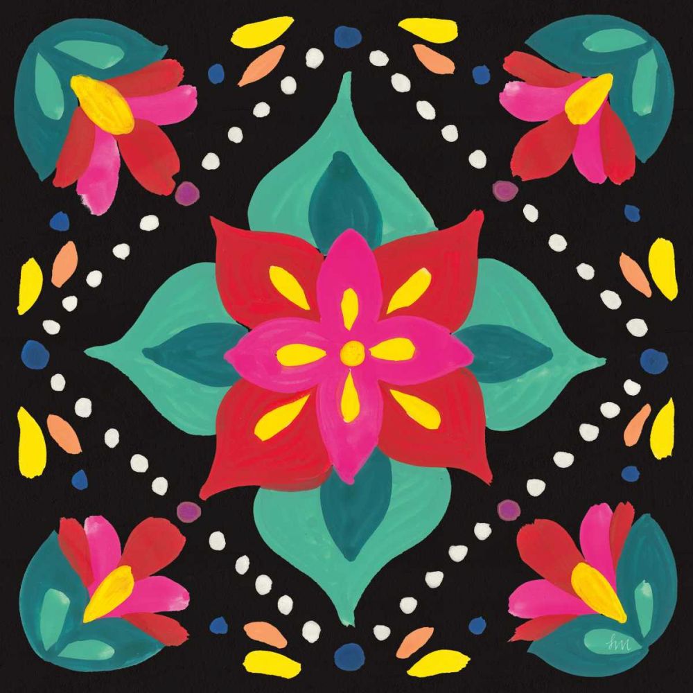 Floral Fiesta Tile XI art print by Laura Marshall for $57.95 CAD