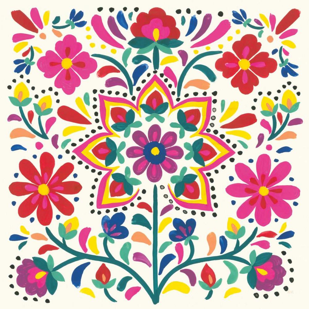 Floral Fiesta White III art print by Laura Marshall for $57.95 CAD