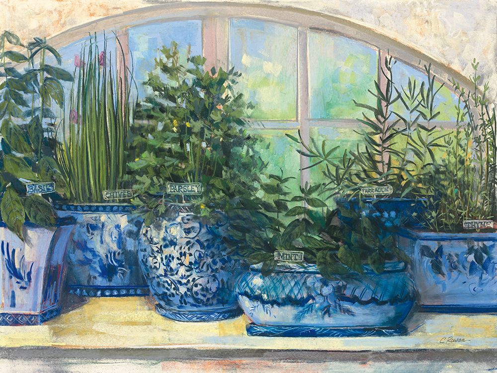 Windowsill Herbs art print by Carol Rowan for $57.95 CAD