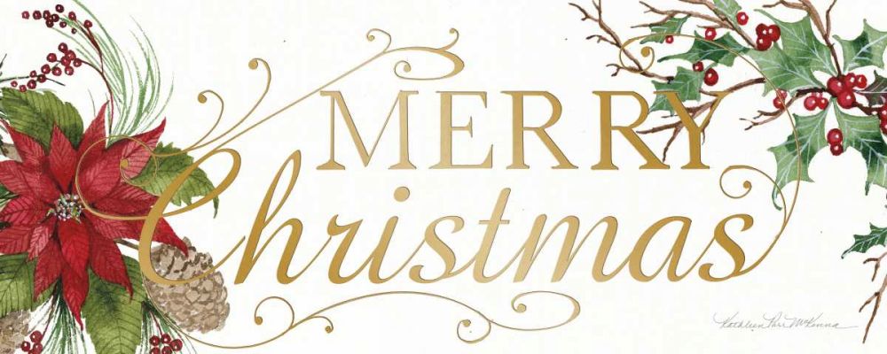 Holiday Happiness X art print by Kathleen Parr McKenna for $57.95 CAD