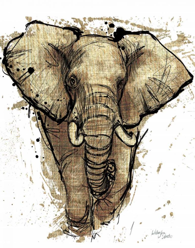 Gold Africa I on White Crop art print by Wellington Studio for $57.95 CAD