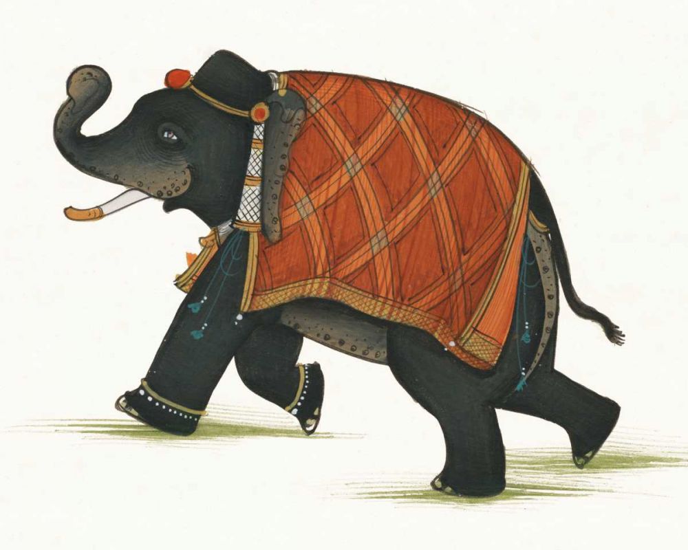 India Elephant II Light Crop art print by Wild Apple Portfolio for $57.95 CAD