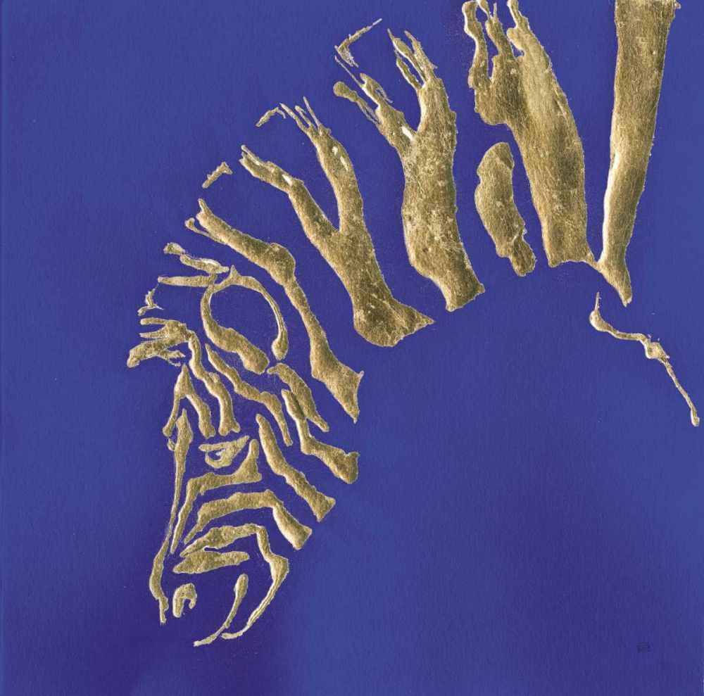 Gilded Zebra Indigo art print by Chris Paschke for $57.95 CAD