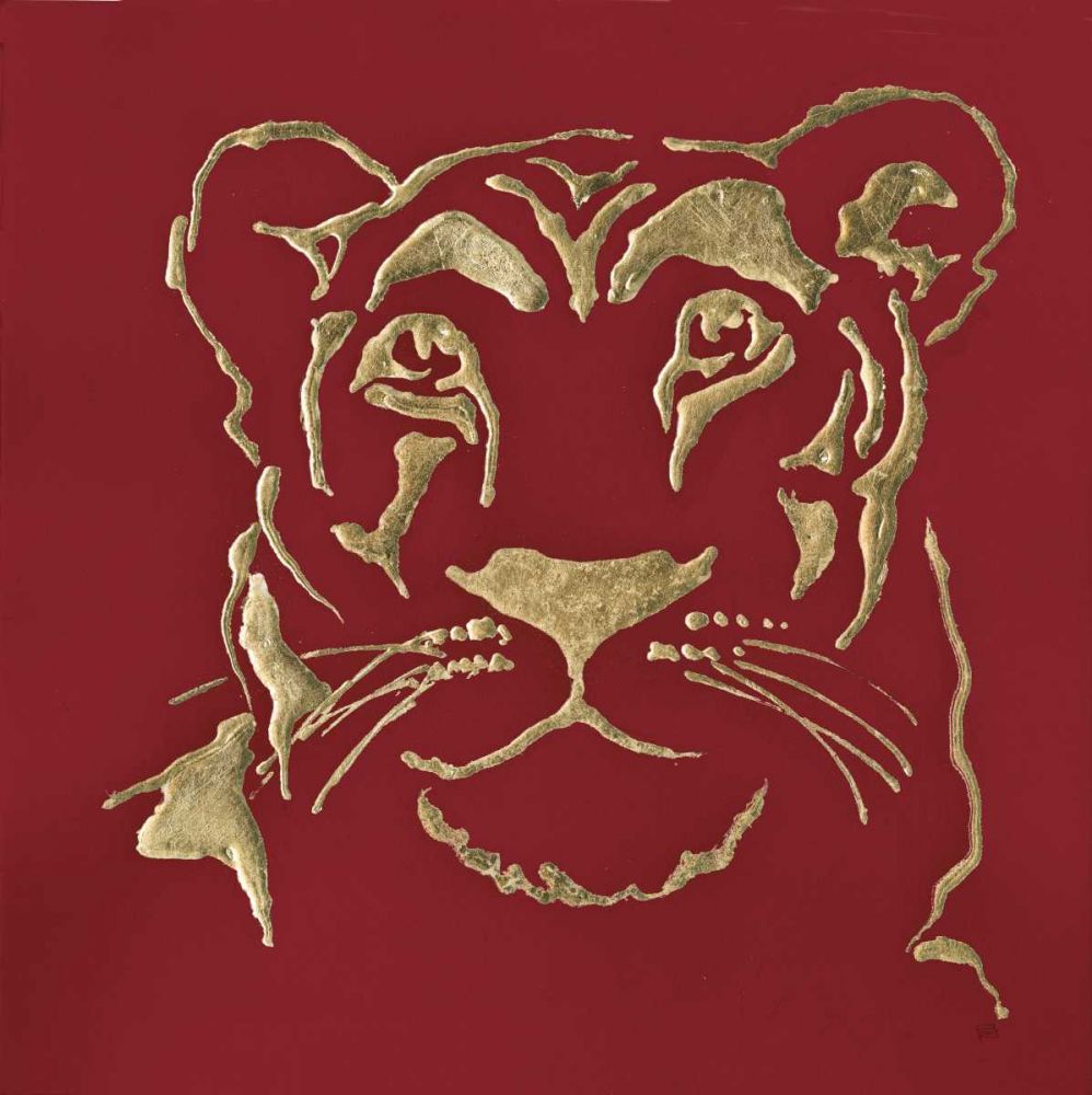 Gilded Lioness on Red art print by Chris Paschke for $57.95 CAD