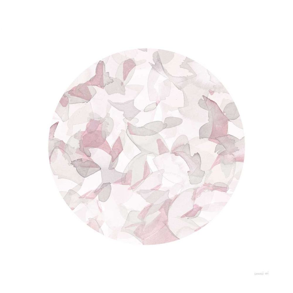 Leafy Abstract Circle I Blush Gray art print by Danhui Nai for $57.95 CAD