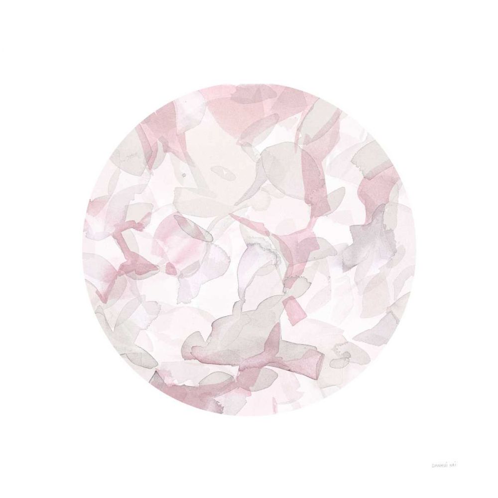 Leafy Abstract Circle II Blush Gray art print by Danhui Nai for $57.95 CAD