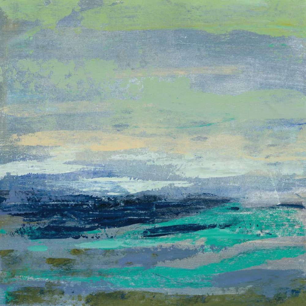 Teal Wave I art print by Silvia Vassileva for $57.95 CAD