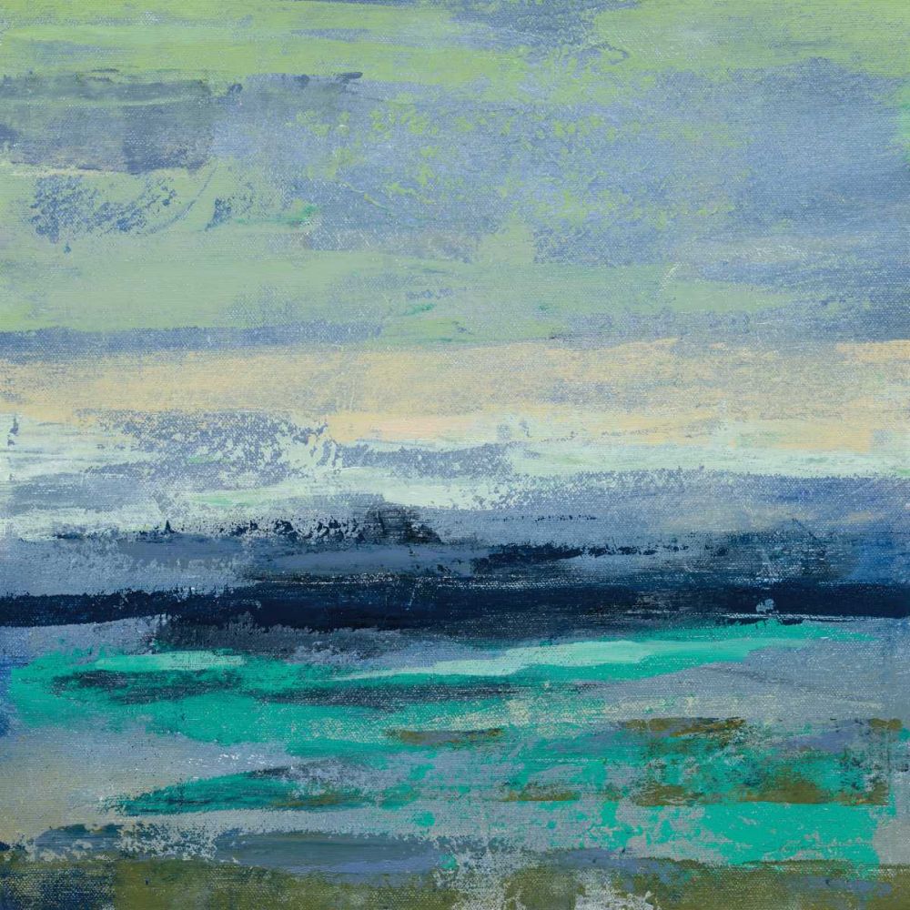 Teal Wave II art print by Silvia Vassileva for $57.95 CAD
