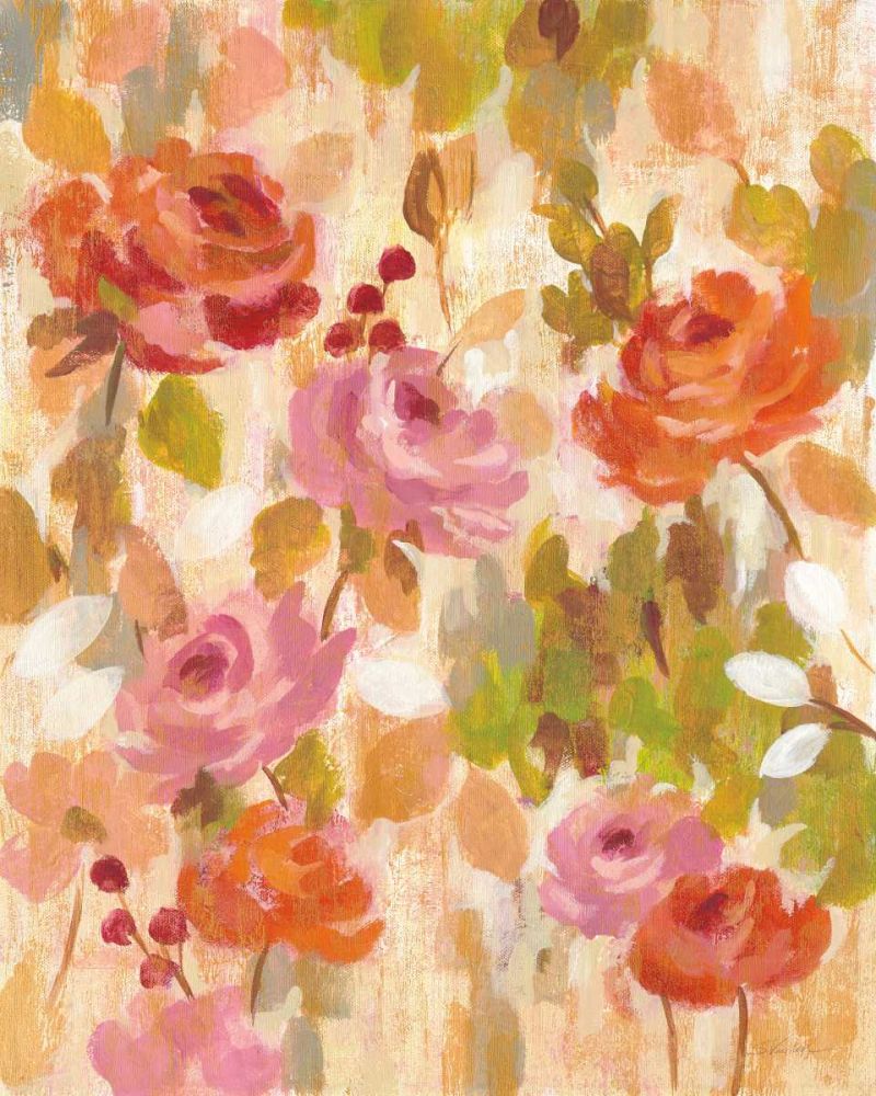 Pink and Orange Brocade I art print by Silvia Vassileva for $57.95 CAD