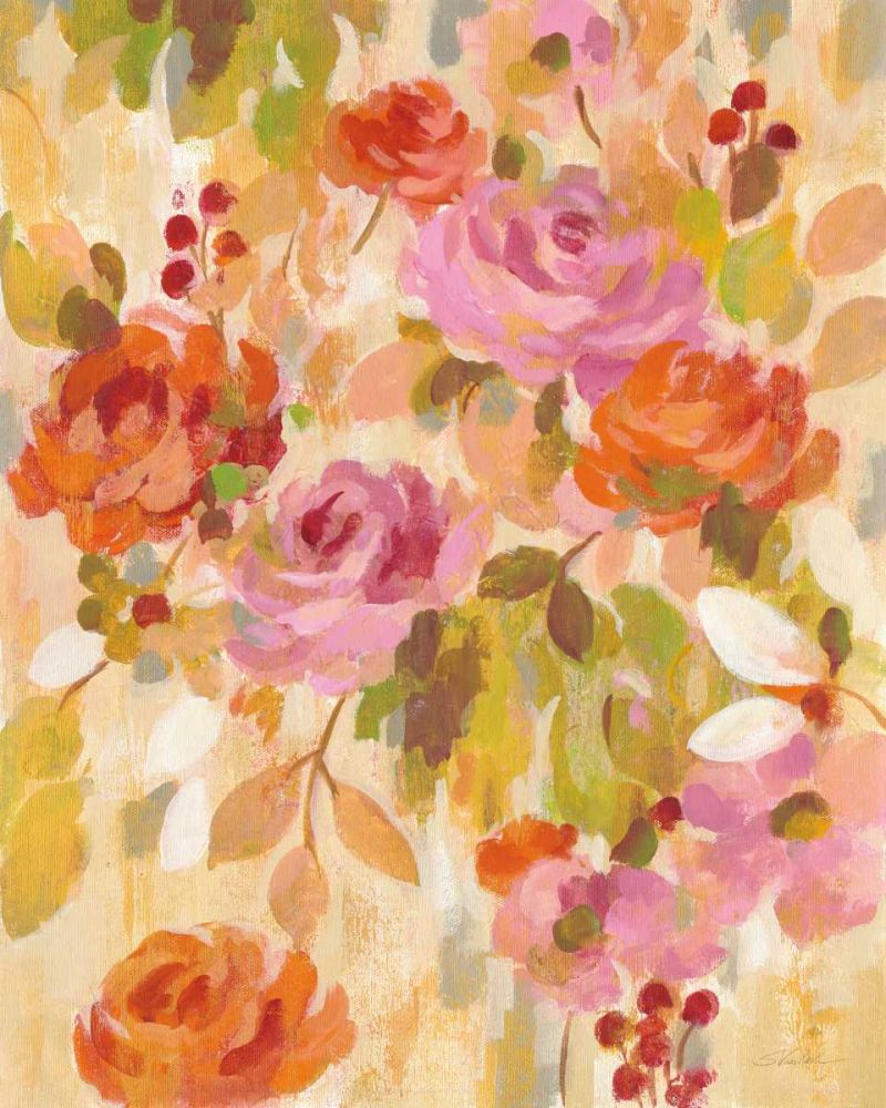 Pink and Orange Brocade II art print by Silvia Vassileva for $57.95 CAD