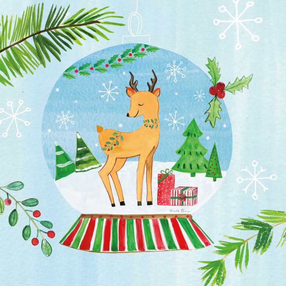 Snow Globe Animals I art print by Farida Zaman for $57.95 CAD