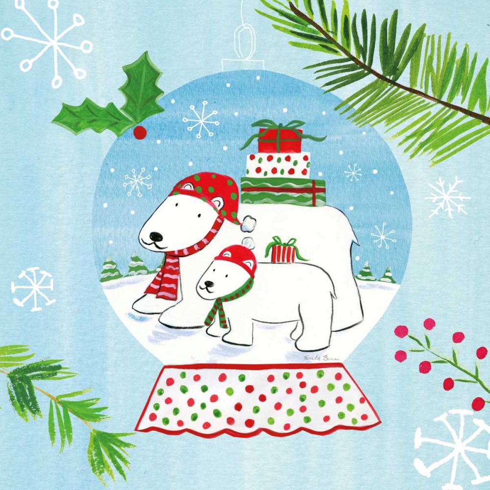 Snow Globe Animals II art print by Farida Zaman for $57.95 CAD
