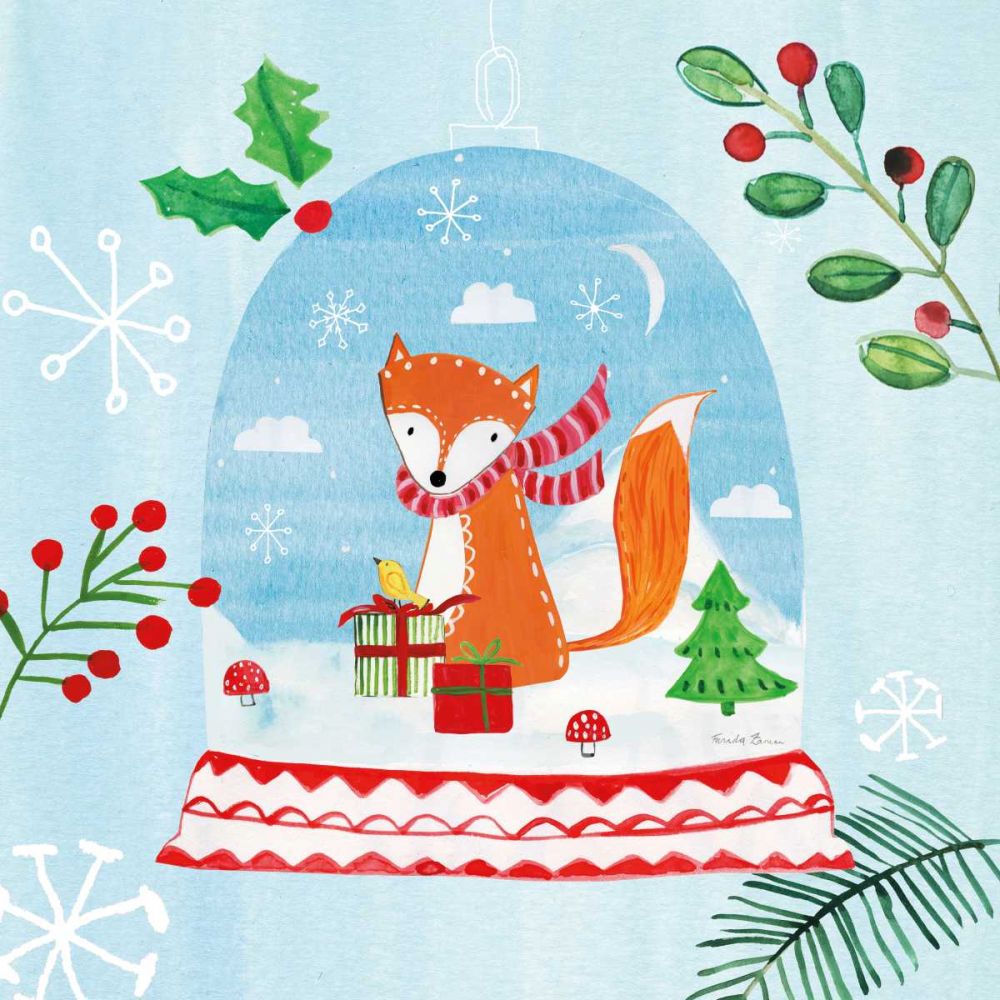 Snow Globe Animals III art print by Farida Zaman for $57.95 CAD