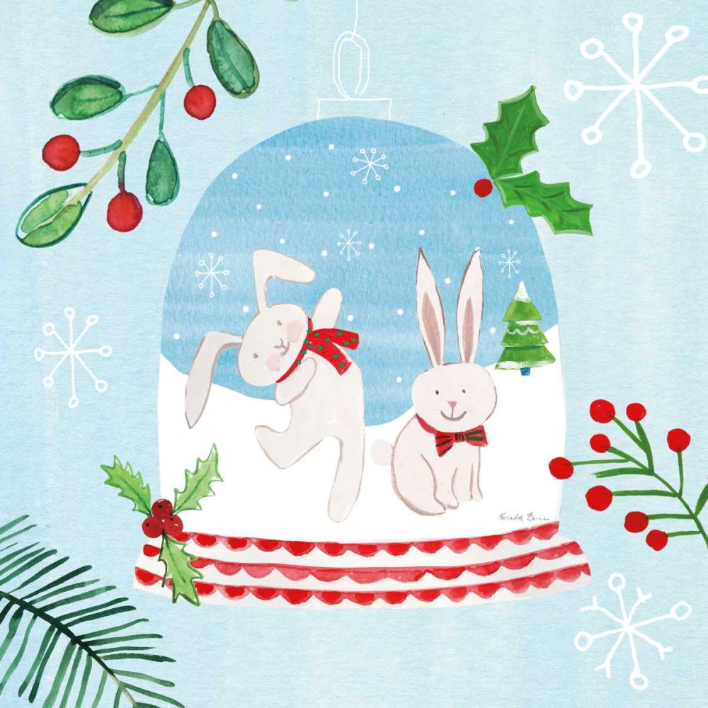 Snow Globe Animals IV art print by Farida Zaman for $57.95 CAD