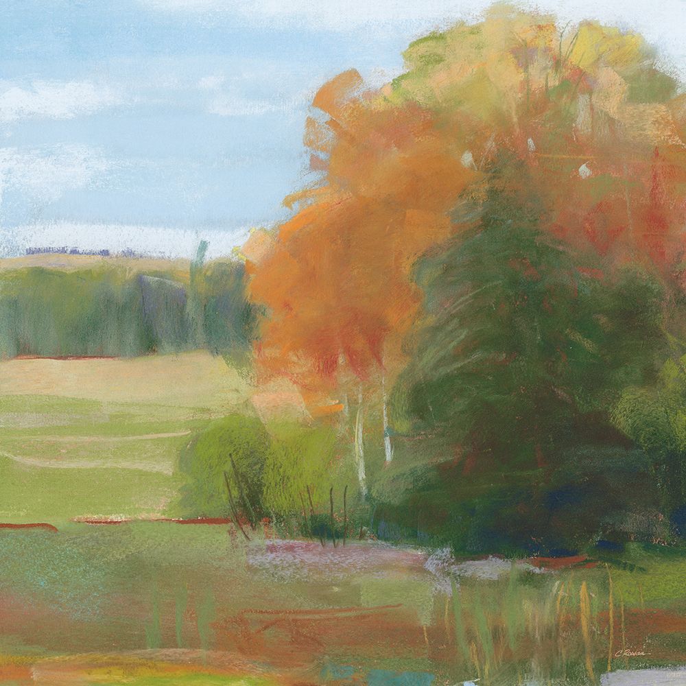 Abstract Field II  Bright Blue Sky art print by Carol Rowan for $57.95 CAD