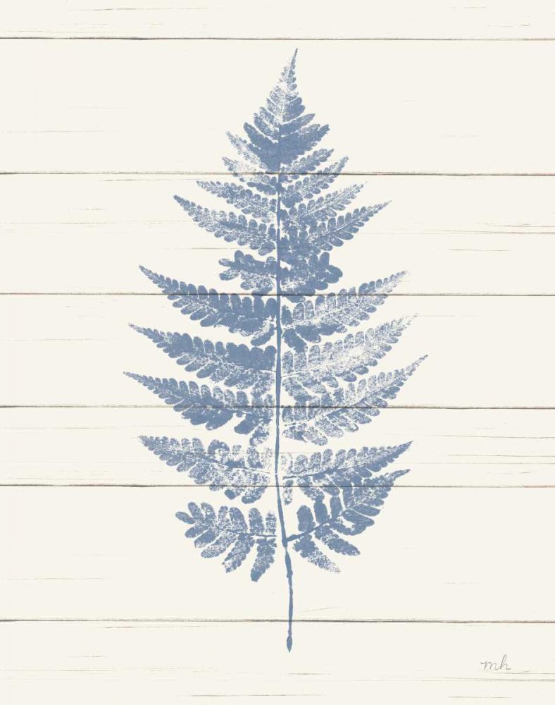 Fern Print I Blue Crop art print by Moira Hershey for $57.95 CAD
