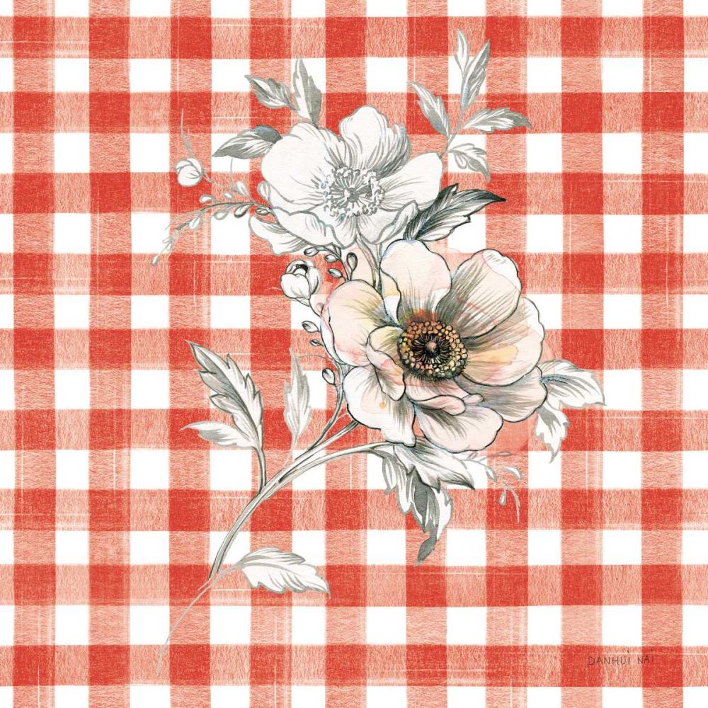 Sketchbook Garden VII Red Checker art print by Danhui Nai for $57.95 CAD