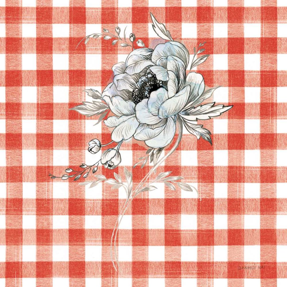 Sketchbook Garden VIII Red Checker art print by Danhui Nai for $57.95 CAD