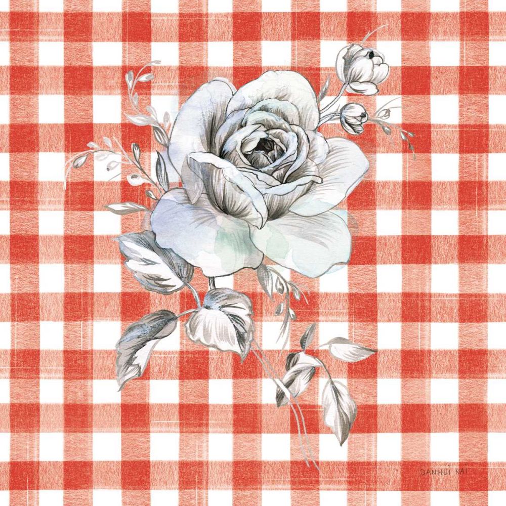 Sketchbook Garden IX Red Checker art print by Danhui Nai for $57.95 CAD
