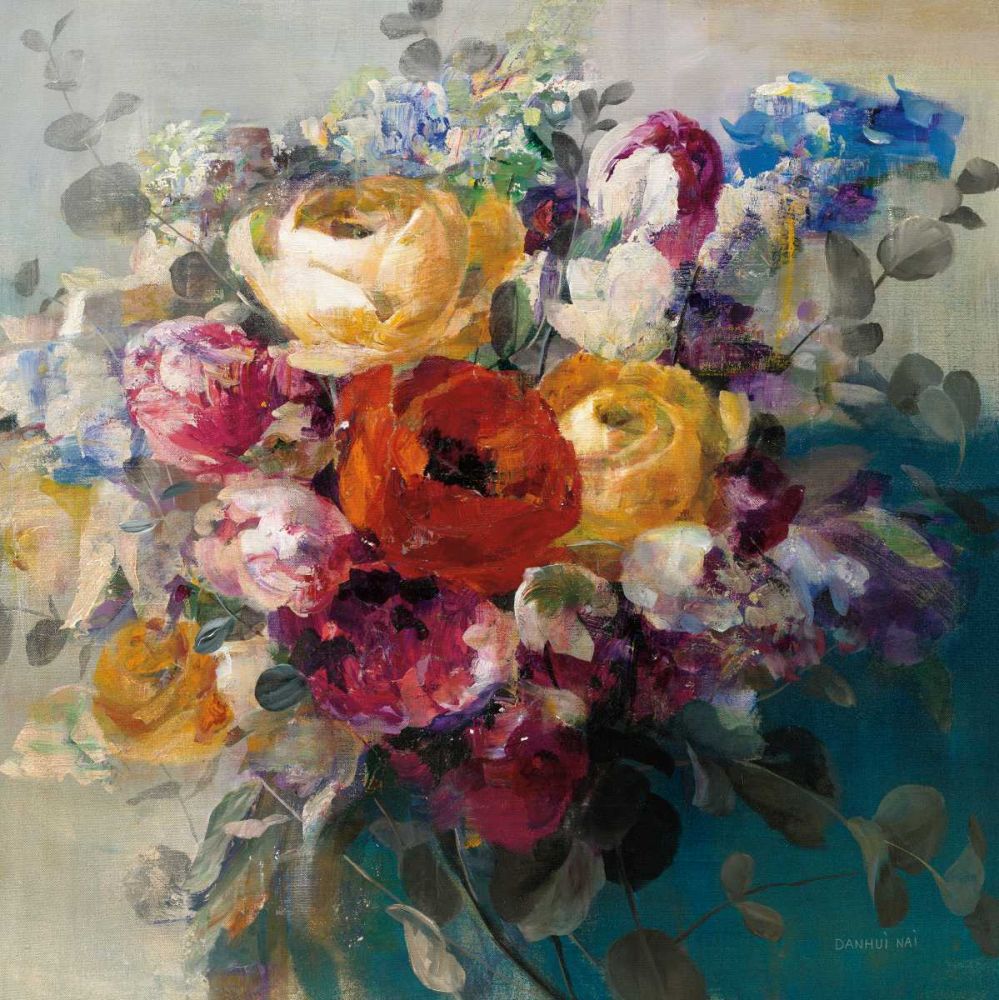 Fall Bouquet Orange Rose art print by Danhui Nai for $57.95 CAD