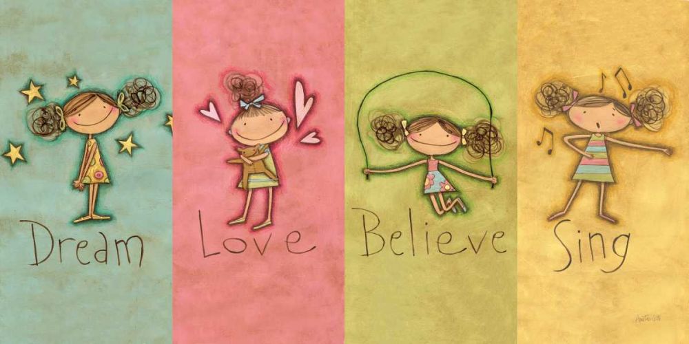 Dream Love Believe Sing Panel v2 art print by Anne Tavoletti for $57.95 CAD