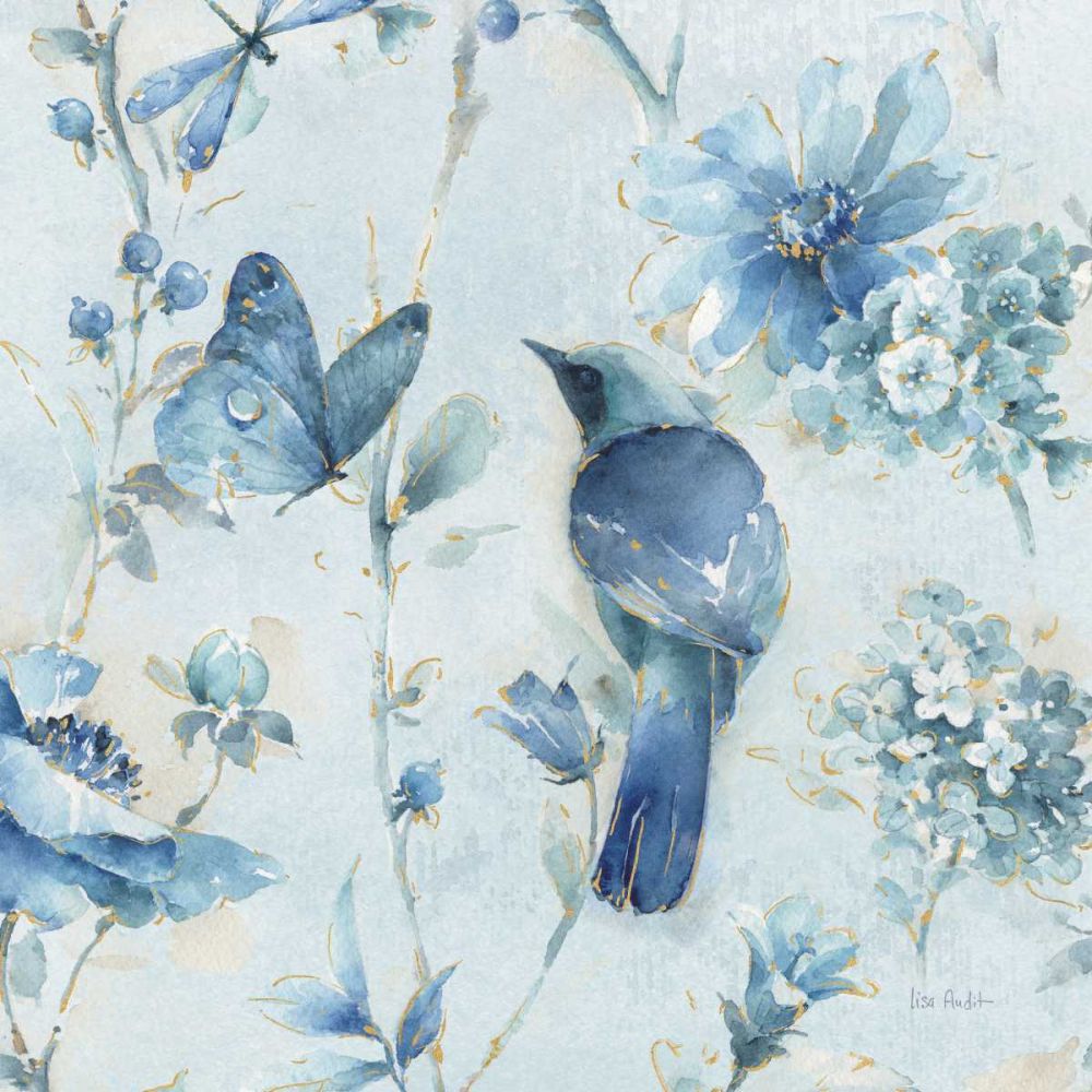 Indigold XII Light Blue art print by Lisa Audit for $57.95 CAD