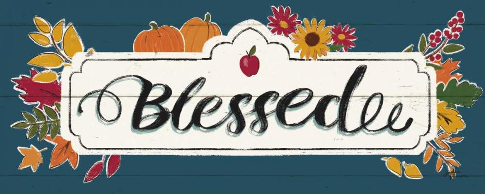 Thankful V Blue art print by Janelle Penner for $57.95 CAD