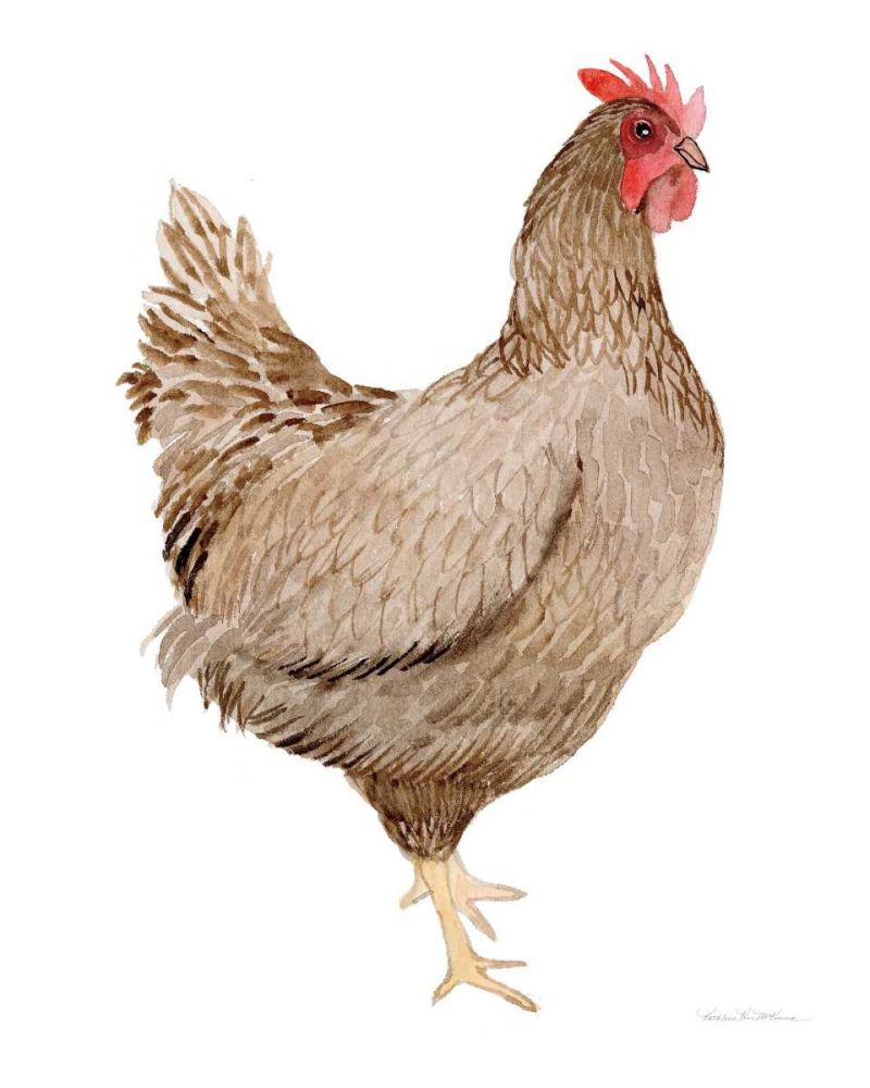 Life on the Farm Chicken Element III art print by Kathleen Parr McKenna for $57.95 CAD