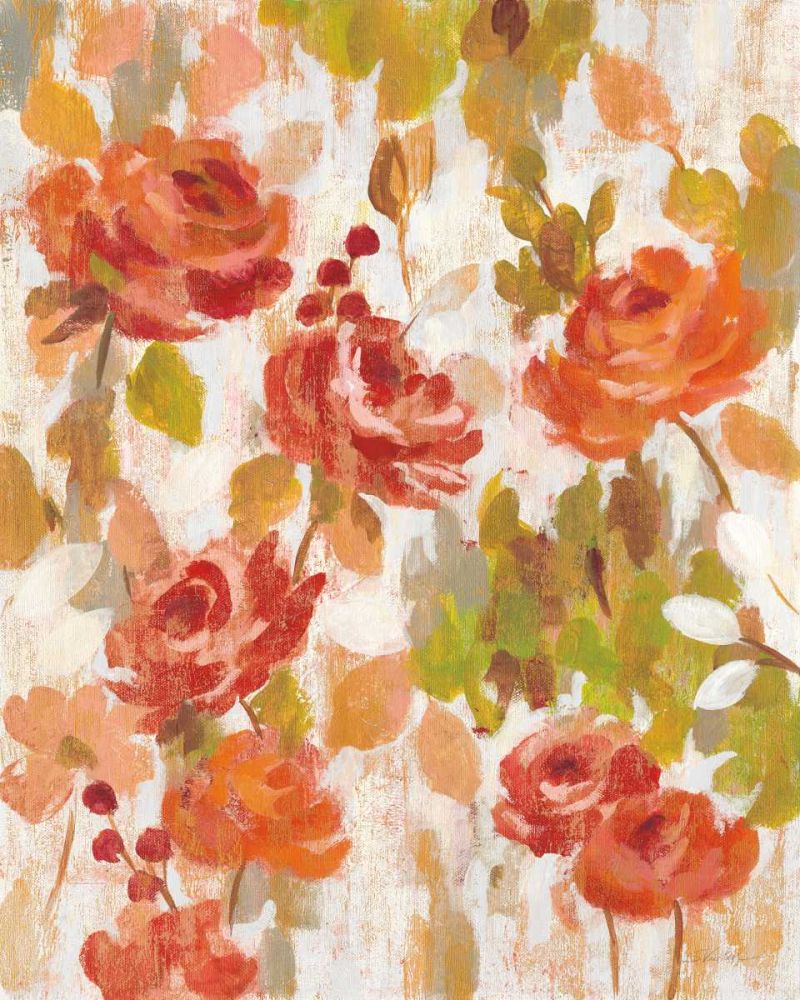 Red and Orange Brocade I art print by Silvia Vassileva for $57.95 CAD