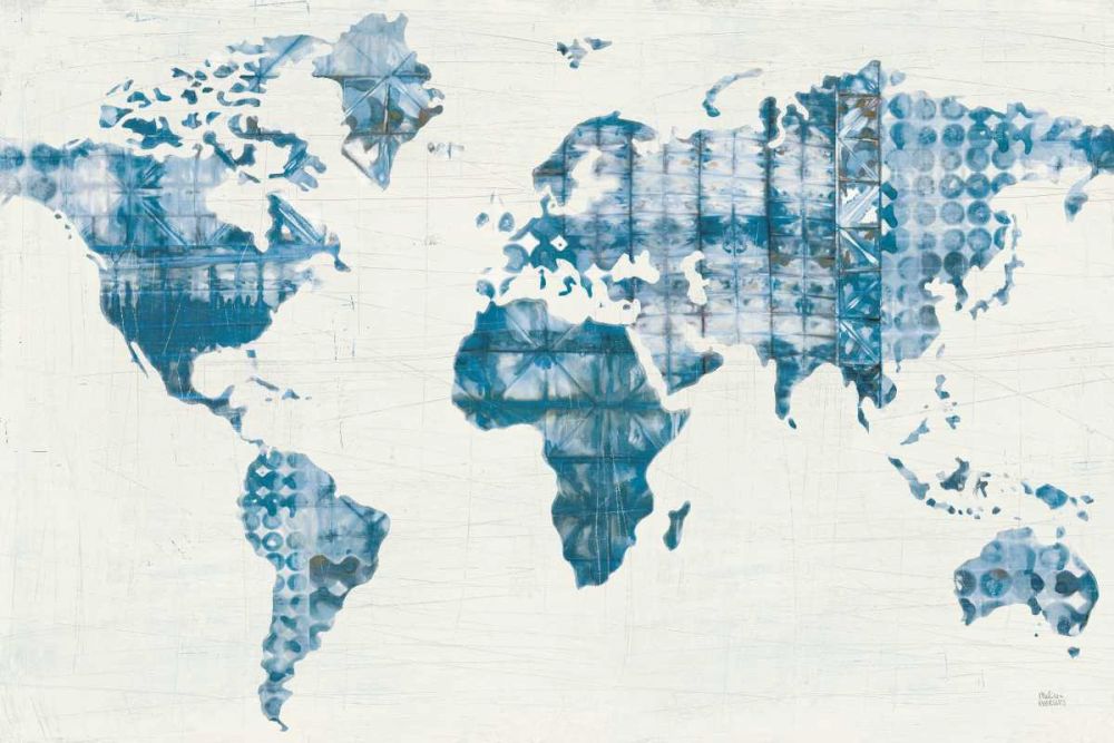 Kanari Map Indigo art print by Melissa Averinos for $57.95 CAD