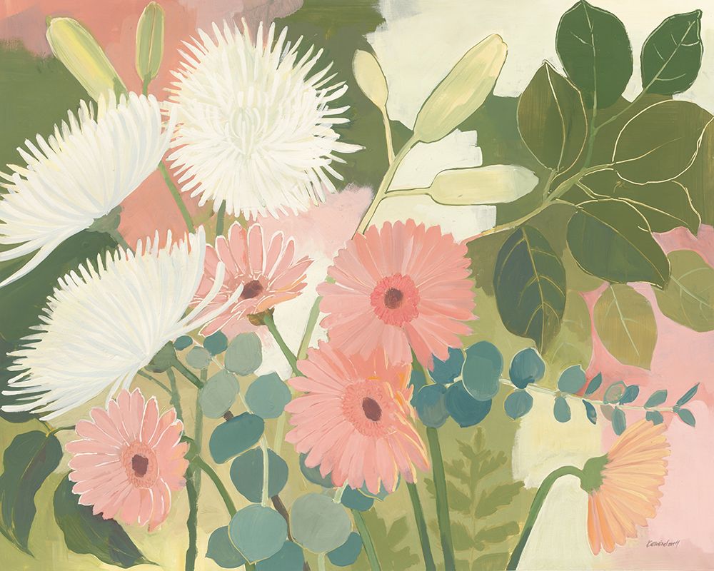 Chrysanthemums and Daisies I art print by Kathrine Lovell for $57.95 CAD