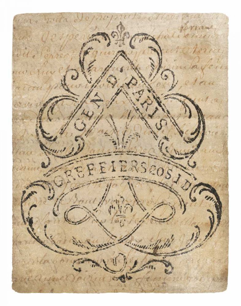 Letter Crest I Vintage v2 art print by Wild Apple Portfolio for $57.95 CAD